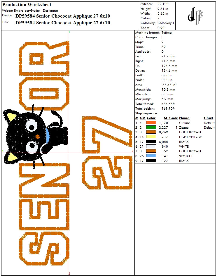 Senior Chococat Applique 27