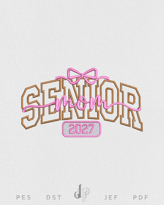 Senior Mom Bow 2027 Applique
