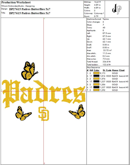 Padres Butterflies