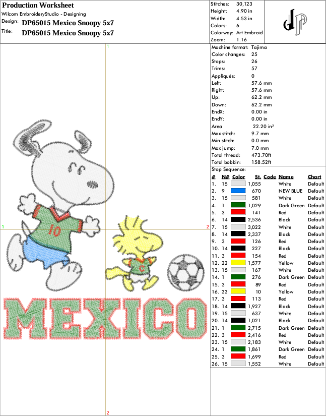 Mexico Snoopy Football