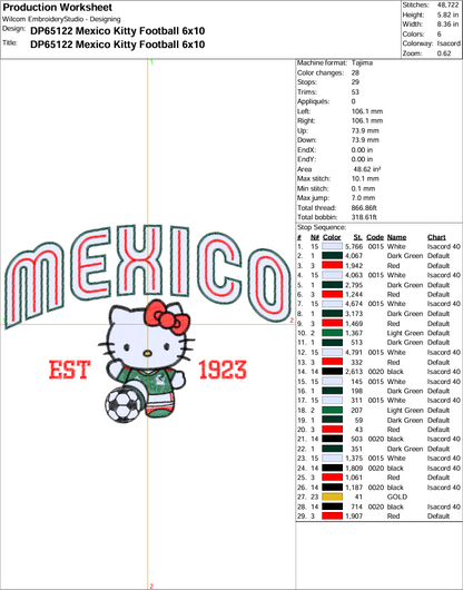 Hello Kitty Mexico Football