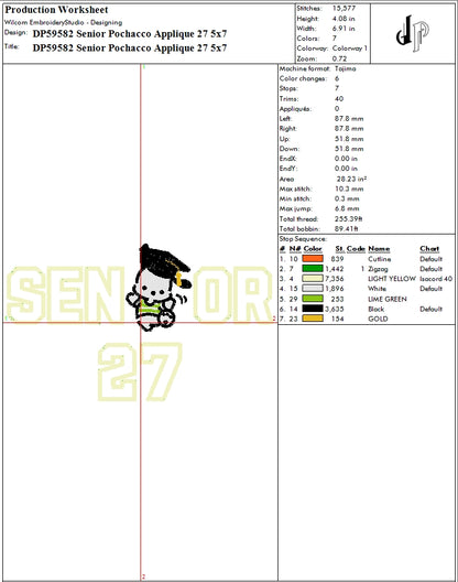 Senior Pochacco Applique 27