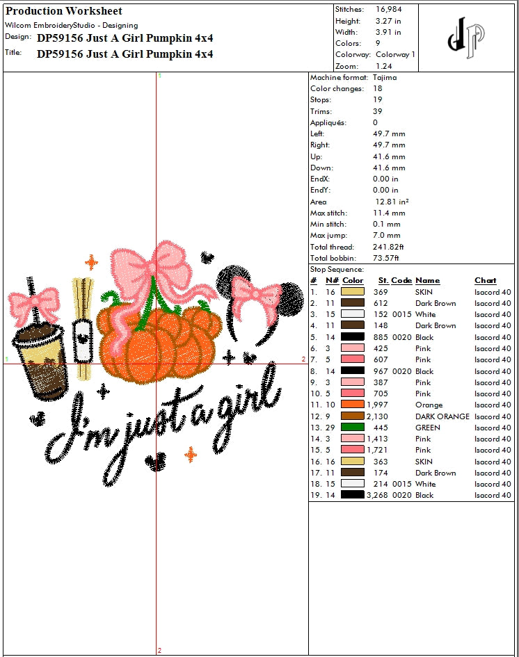 Just A Girl Pumpkin