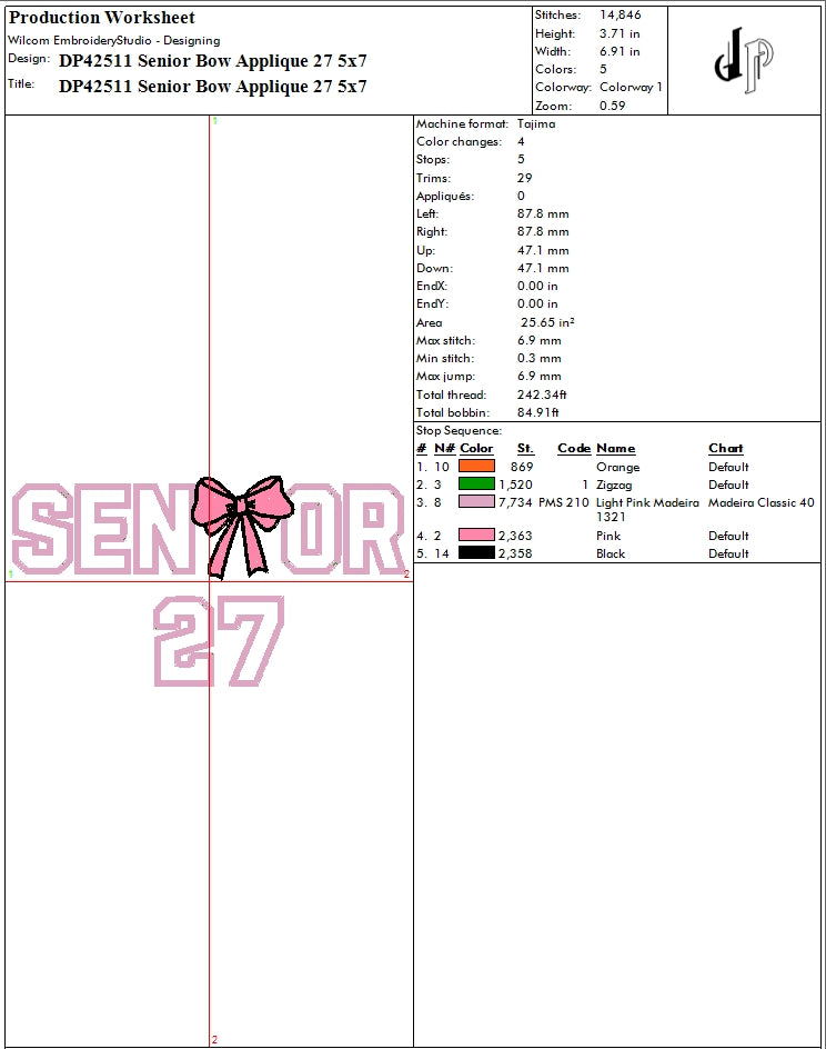 Senior Bow Applique