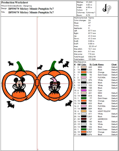 Mickey Minnie Pumpkin
