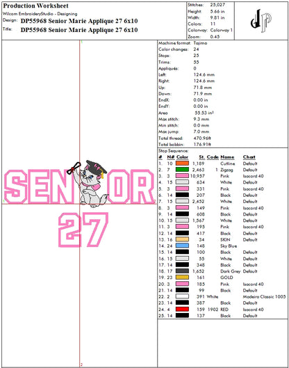 Senior Marie Applique 27