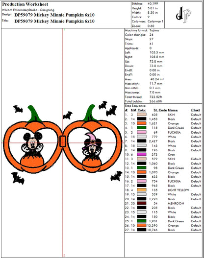 Mickey Minnie Pumpkin
