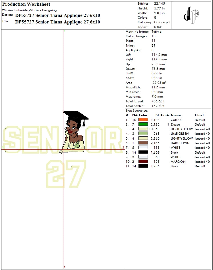 Senior Tiana Applique 27