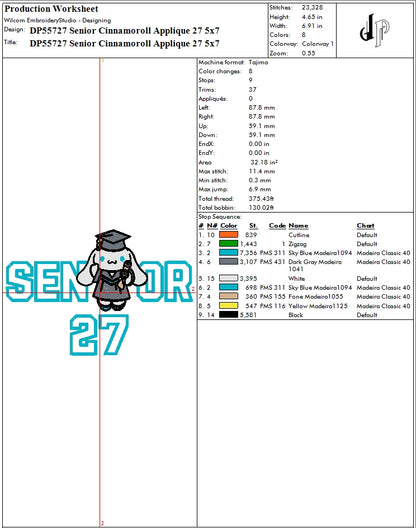 Senior Cinnamoroll Applique 27
